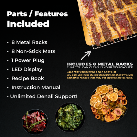 Parts of Denali's Beast 8-Layer Stainless Steel Food & Fruit Dehydrator